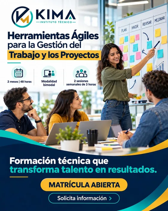 Afiche de Herramientas Ágiles para la Gestión del Trabajo y los Proyectos
