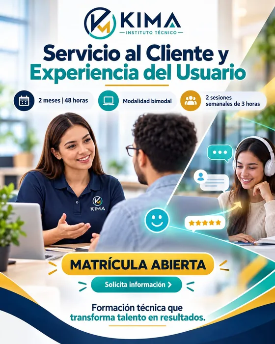Afiche de Servicio al Cliente y Experiencia del Cliente