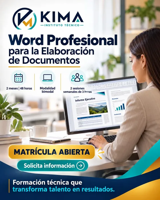 Afiche de Word Profesional para la Elaboración de Documentos