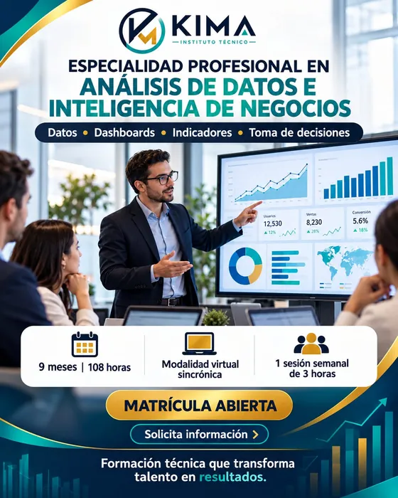 Afiche de Análisis de Datos e Inteligencia de Negocios