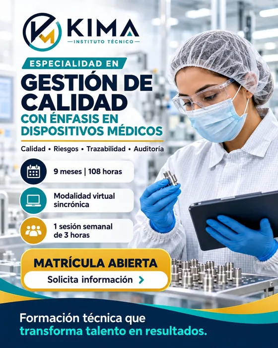 Afiche de Gestión de Calidad para Dispositivos Médicos