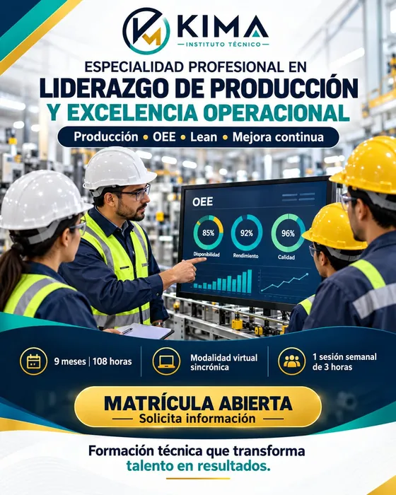 Afiche de Liderazgo de Producción y Excelencia Operacional