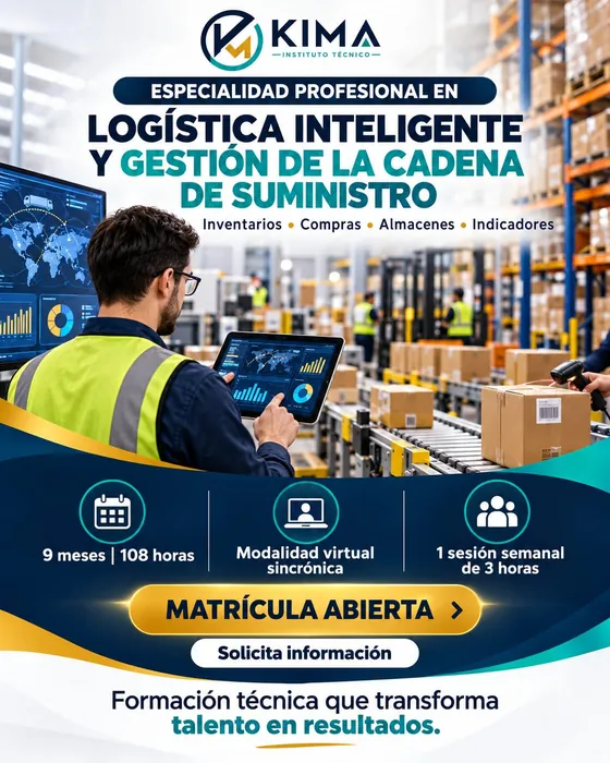 Afiche de Logística Inteligente y Gestión de la Cadena de Suministro