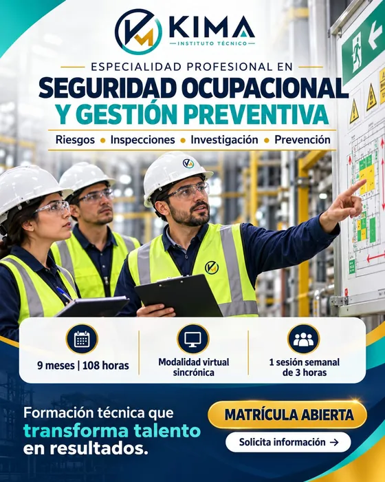 Afiche de Seguridad Ocupacional y Gestión Preventiva